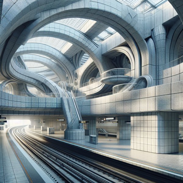 Architektur der modernen U-Bahn-Stationen in Europa