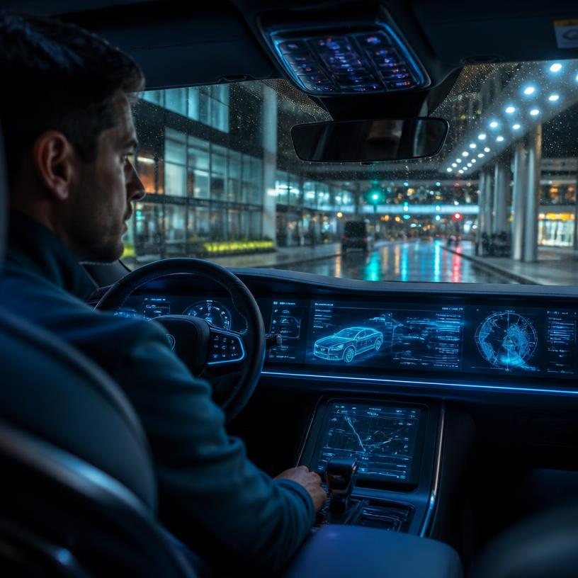 Futuristische Fahrten in der digitalen Dimension
