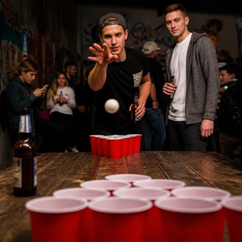 Bier-Pong und Puckmeister