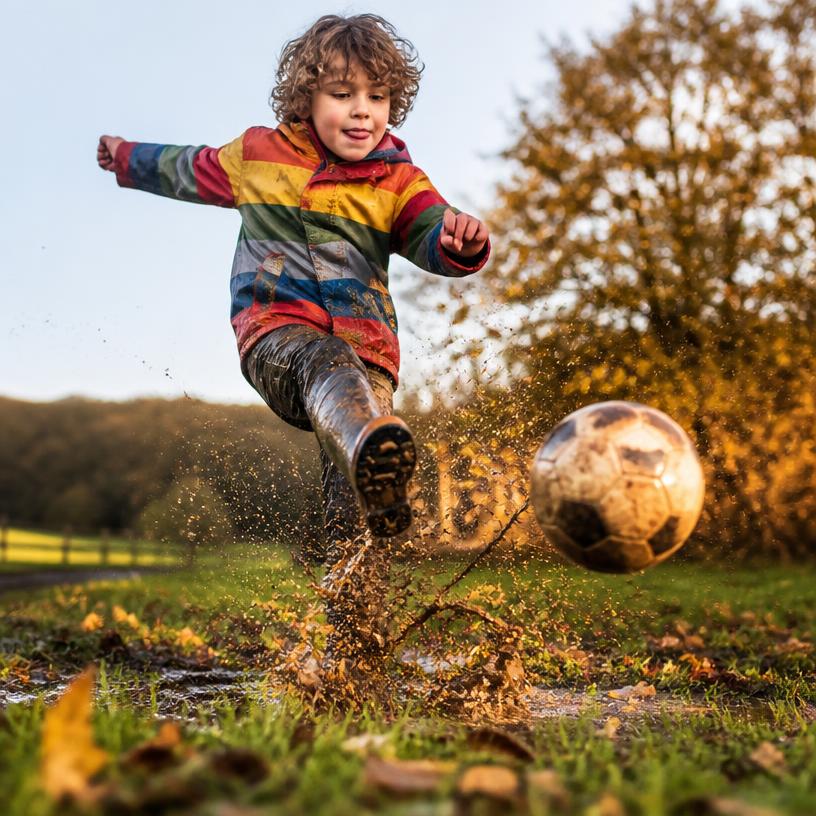 Farbenfroher Erde-Kick