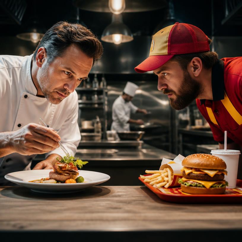 Kulinarisches Duell: Meister oder Fast-Food-Freak?